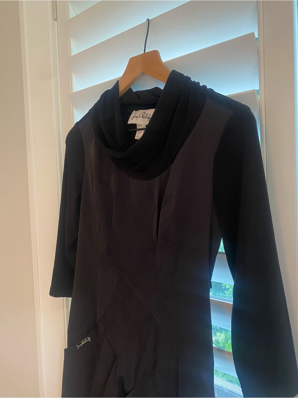 Joseph Ribkoff Black Cowl-Neck Dress Size 2